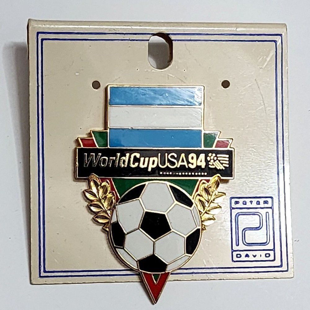 1994 World Cup FIFA Soccer Pin Argentina National‎ Team Pin Enamel Peter Davis